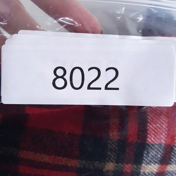 AQUA Womens Jacket XL Red Flannel Plaid Button Up Heavyweight Shaket - Picture 7 of 7